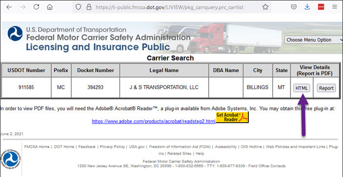 fmcsa website
