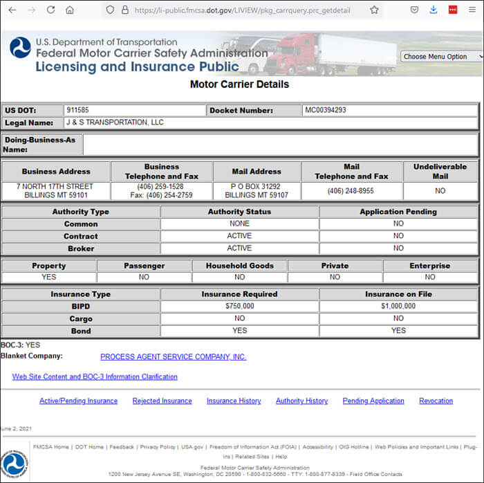 fmcsa website