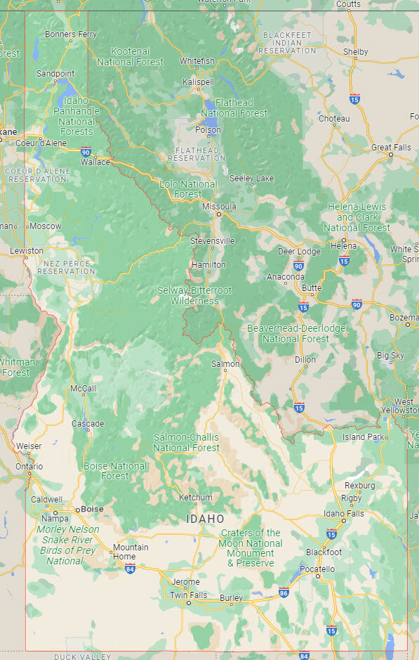 idaho-car-shipping-map