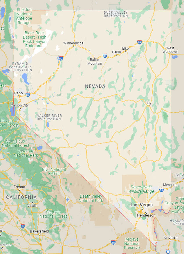 nevada-car-shipping nevada car shipping map